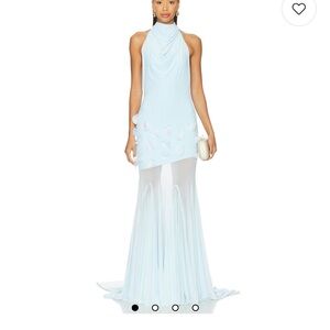 Elegant High Low Light Blue Dress